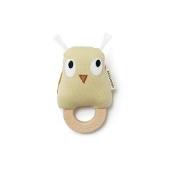 Kids Concept Rasselring Eule Edvin grun Rasseln Погремушка-кольцо совы Эдвин Грин погремушки