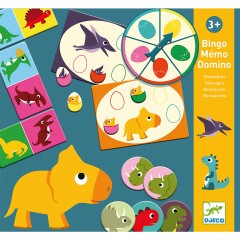 DJECO 3 in 1 Lernspiel Dinosaurier 3 в 1 обучающая игра про динозавров