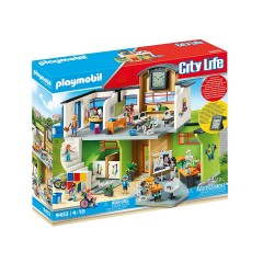 PLAYMOBIL 2er Set: 9453 Grosse Schule mit Einrichtung + 9457 Hausmeister mit Kiosk Набор из 2 предметов: 9453 Большая школа с мебелью + 9457 Дворник с киоском
