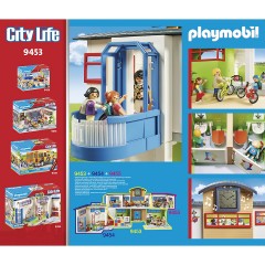 PLAYMOBIL 2er Set: 9453 Grosse Schule mit Einrichtung + 9457 Hausmeister mit Kiosk Набор из 2 предметов: 9453 Большая школа с мебелью + 9457 Дворник с киоском