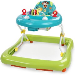 Bright Starts Giggling Safari Lauflernhilfe mit einfach faltbarem und verstaubarem Gestell Ходунки Giggling Safari с легко складываемой и убираемой рамой