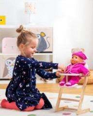 myToys ORIGINALS Holz Puppenhochstuhl mit Sitzkissen Деревянный кукольный стульчик с подушкой для сидения