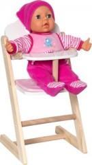 myToys ORIGINALS Holz Puppenhochstuhl mit Sitzkissen Деревянный кукольный стульчик с подушкой для сидения
