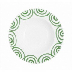 Gmundner Keramik Gmundner Keramik Grungeflammt Suppenteller Gourmet d: 24 cm / h: 4 cm Керамическая суповая тарелка Gmundner с зеленым пламенем для гурманов d: 24 см / высота: 4 см