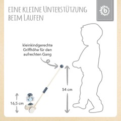 bieco Schiebespielzeug Karussell Kinderspielzeug Nachziehtier Holz Schiebtier ab 1 J. Nachziehspielzeug Игрушка-карусель Детская игрушка Игрушка-качалка Деревянная игрушка-толкай от 1 года Игрушка-качалка
