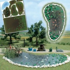 Busch Busch Modelleisenbahn Gartenteich Set Садовый пруд Busch модели железной дороги