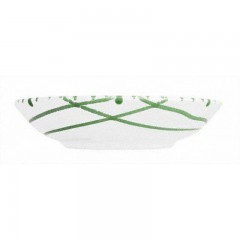 Gmundner Keramik Gmundner Keramik Grungeflammt Suppenteller Cup d: 20 cm / h: 4,4 cm Керамическая чашка для супа Gmundner с зеленым пламенем d: 20 см / высота: 4,4 см