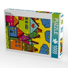 CALVENDO Puzzle CALVENDO Puzzle Dorf Popart Пазл CALVENDO пазл деревня поп-арт