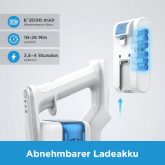 Eureka! Eureka! Akku-Hand-und Stielstaubsauger Ideal fur Hartboden, Teppiche, Tierhaare, 250,00 W, beutellos, 2-in-1 Stabstaubsauger mit Burstenloser Motor Starke Saugkraft  Эврика! Беспроводной ручной и стержневой пылесос, идеально подходящий для твердых