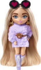 Mattel Barbie Extra Mini Puppe (Blonde Pigtails Purple Hoodie) Мини-кукла Barbie Extra Mini (светлые косички, фиолетовая толстовка с капюшоном)