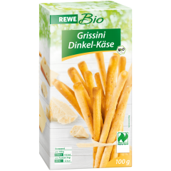 REWE Bio Grissini Dinkel-Kase Хлебные палочки с сыром 100г