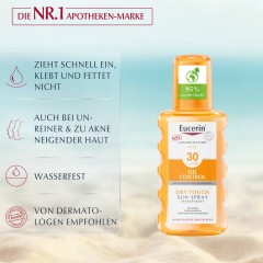 Eucerin Sun Oil Control Body Transp.Spray LSF 30  Прозрачный спрей для тела Sun Oil Control SPF 30