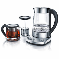 Arendo Arendo Wasserkocher, 1,7 l, 2400 W, Edelstahl mit Teeaufsatz, Teekocher, Temperatureinstellung 70 100° C  Чайник Arendo, 1,7 л, 2400 Вт, нержавеющая сталь с насадкой для чая, заварник, регулировка температуры 70 100°С