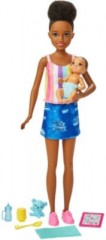 Mattel Barbie „Skipper Babysitters Inc.” Puppe (brunett)  Baby Puppe und Zubehor Барби Скиппер Няни Инк. Кукла (брюнетка) Пупс и аксессуары