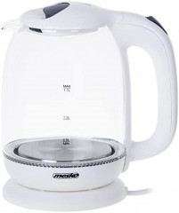 Mesko Mesko Wasserkocher MS 1302w Glas-Wasserkocher, weiss, 2200 W  Чайник Mesko MS 1302w стеклянный чайник, белый, 2200 Вт
