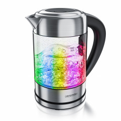 Arendo Arendo Wasserkocher, 1,7 l, 2200 W, Edelstahl mit Glaskorper, Temperaturwahl 40°C 100°C, Aufkochfunktion  Чайник Arendo, 1,7 л, 2200 Вт, нержавеющая сталь, стеклянный корпус, выбор температуры 40°С 100°С, функция кипячения.