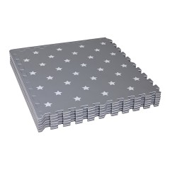 KNORR Toys Spielmatte\/Puzzlematte grau Sterne ca. 178 x 120 cm Коврик для игр/коврик для пазлов серые звезды примерно 178 x 120 см