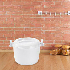 Yoyaxi Yoyaxi Reiskocher Kompakter Dampfkochtopf fur die Mikrowelle, einfach und praktisch, Multifunktionale Warmhalte-Lunchbox mit Dampfkorb, praktisch  Рисоварка Yoyaxi Компактная микроволновая скороварка, простая и практичная, многофункциональный подог