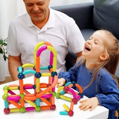 COSTWAY Puzzlespielzeug 88 Stk. Magnetkugeln  Stabe Игрушка-пазл 88 шт.