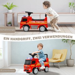 COSTWAY® Rutschauto Feuerwehrauto Mercedes mit Licht Толкайте пожарную машину Мерседес со светом