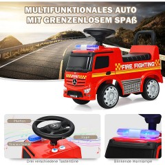 COSTWAY® Rutschauto Feuerwehrauto Mercedes mit Licht Толкайте пожарную машину Мерседес со светом