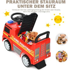 COSTWAY® Rutschauto Feuerwehrauto Mercedes mit Licht Толкайте пожарную машину Мерседес со светом