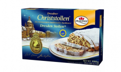 Dr. Quendt Dresdner Christstollen 2st Набор 2 Штоллена x 1 кг в подарочной упаковке, Немецкий рождественский кекс с изюмом и орехами
