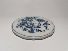 Blue Danube Lipper&amp;Mann, Голубой Дунай Винтажная фарфоровая Подставка под горячее, 15см, Япония