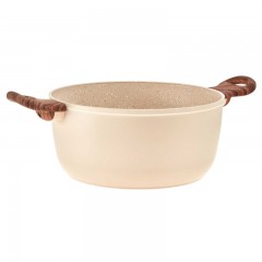 Sambonet Sambonet Rock'n'Rose - Aluminium-Antihaft Fleischtopf mit Deckel Rose d: 24 cm / h: 11,5 cm / 4,5 L Sambonet Rock"n"Rose - Алюминиевая кастрюля с антипригарным покрытием и крышкой Rose d: 24 см / высота: 11,5 см / 4,5 л