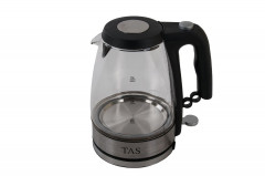BURI BURI Wasserkocher TAS Glas LED Wasserkocher 1,5 Liter schnurlos 1800W 360° Teekocher Tee  Чайник BURI TAS стеклянный светодиодный чайник 1,5 литра беспроводной 1800 Вт 360° заварочный чайник для чая
