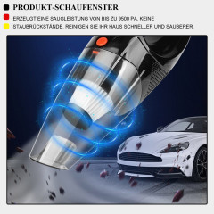 MAGICSHE MAGICSHE Akku-Handstaubsauger 9500Pa, tragbarer Nass Trocken, 120W, Mit LED Taschenlampe  MAGICSHE Беспроводной ручной пылесос 9500Па, портативный для влажной и сухой уборки, 120 Вт, со светодиодным фонариком