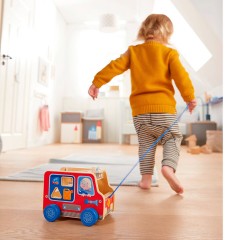Haba Nachziehspielzeug Feuerwehrauto Передвижная игрушечная пожарная машина
