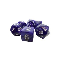 dice4friends 7-tlg. RPG Wurfelset Pearl: Purple\/White 7 шт. RPG Dice Set Жемчуг: Фиолетовый/Белый