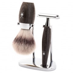 Muhle KOSMO 3-teiliges Rasierset, Silvertip Fibre, mit Rasierhobel  Бритвенный набор KOSMO из 3 предметов, Silvertip Fibre, с безопасной бритвой