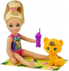Mattel Barbie und Chelsea Dschungelabenteuer Dschungelparty-Spielset Игровой набор Barbie and Chelsea Jungle Adventures для вечеринки в джунглях