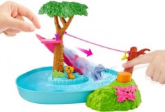 Mattel Barbie und Chelsea Dschungelabenteuer Dschungelparty-Spielset Игровой набор Barbie and Chelsea Jungle Adventures для вечеринки в джунглях
