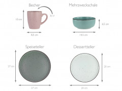Creatable Creatable Kombiservice 16-tlg. MODERN SCANDIC multicolour Создаваемый комбинированный сервиз 16 шт. СОВРЕМЕННЫЙ СКАНДИК