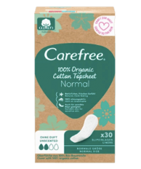Carefree  Slipeinlagen Organic Cotton Normal 30 St, Карефри Ежедневные прокладки из органического хлопка Normal 30шт, 50 упаковок (1500 штук)