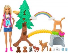 Mattel Barbie Waldtier-Forscherin-Spielset mit Puppe und Zubehor Игровой набор «Барби-исследователь лесных животных» с куклой и аксессуарами