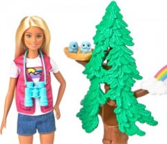Mattel Barbie Waldtier-Forscherin-Spielset mit Puppe und Zubehor Игровой набор «Барби-исследователь лесных животных» с куклой и аксессуарами