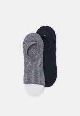 Tommy Hilfiger WOMEN FOOTIE MOULINE 2 PACK Trainer socks navy WOMEN FOOTIE MOULINE 2 PACK Спортивные носки военно-морской