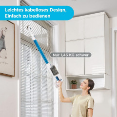 Eureka! Eureka! Akku-Hand-und Stielstaubsauger Ideal fur Hartboden, Teppiche, Tierhaare, 250,00 W, beutellos, 2 in1 Kabelloser Staubsauger Leicht mit Burstenloser Motor 250W Starke  Эврика! Беспроводной ручной и стержневой пылесос, идеально подходящий для