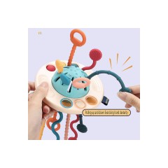 Debuy Baby-Nachziehspielzeug Fliegende Untertasse Tug Toy Baby Pull Along Toy Игрушка-буксир с летающей тарелкой