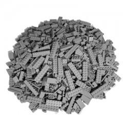 LEGO LEGO Steine gemischte Hellgrau - 1000 Stuck - Light bluish grey brick mix Кирпичи LEGO смешанные светло-серые - 1000 штук - смесь кирпичей светло-голубовато-серого цвета