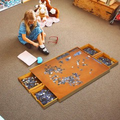 COSTWAY Puzzletisch mit 4 Schubladen Стол-пазл с 4 ящиками
