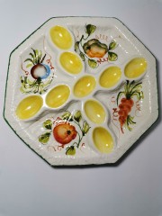 Italian Cermaic, Керамическое блюдо для яиц с яркой ручной росписью, Италия 1960-65гг.