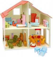 Pebaro Holzbausatz Puppenhaus (inkl. Mobel Деревянный набор для кукольного домика (включая мебель