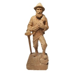 German Wood Adolf Kramer &quot;Heidi&quot;, Редчайшая Коллекционная деревянная фигура Адольфа Крамера из к/ф &quot;Хейди&quot;, искусно вырезаны мельчайшие детали, полностью ручная работа, 20см, Германия 1940г.