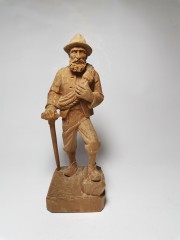 German Wood Adolf Kramer &quot;Heidi&quot;, Редчайшая Коллекционная деревянная фигура Адольфа Крамера из к/ф &quot;Хейди&quot;, искусно вырезаны мельчайшие детали, полностью ручная работа, 20см, Германия 1940г.
