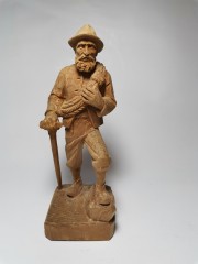 German Wood Adolf Kramer &quot;Heidi&quot;, Редчайшая Коллекционная деревянная фигура Адольфа Крамера из к/ф &quot;Хейди&quot;, искусно вырезаны мельчайшие детали, полностью ручная работа, 20см, Германия 1940г.